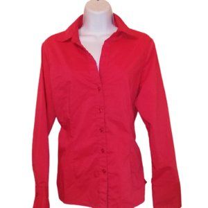 --  Eighteen Bright Red Stretch Shirt Size Large